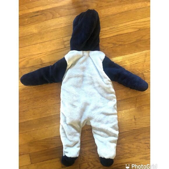 Quiltex Fleece Hooded Snowsuit Baby Boy 3-6 M. G/N - Picture 2 of 12